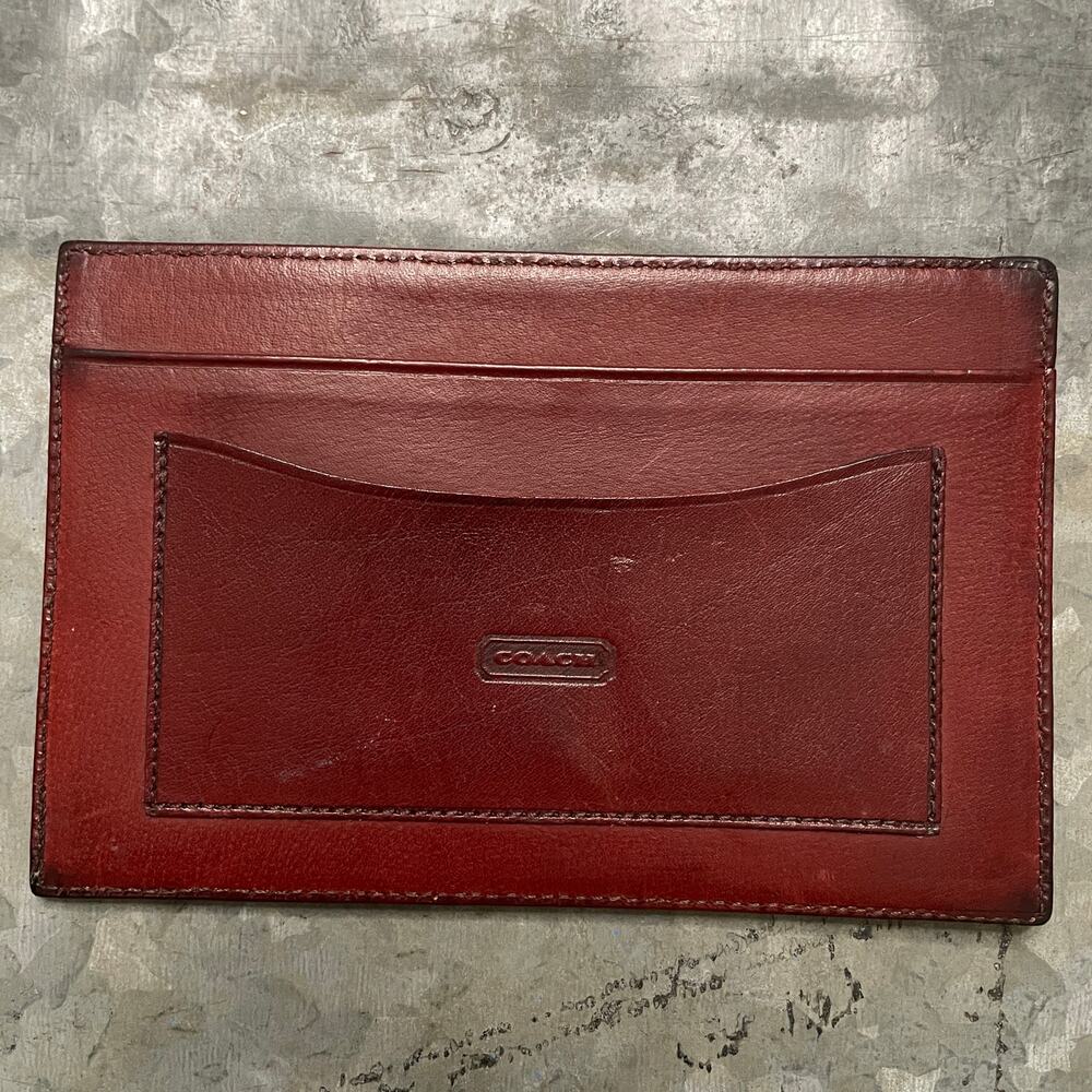 Vintage Rare COACH Portfolio Business Credit Card Holder Slim Small 3.5x5.5
